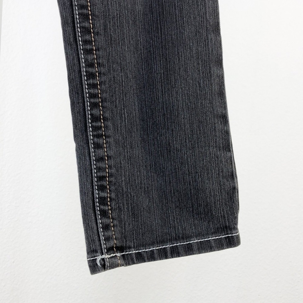 Justice Faded Black Straight Leg Jeans, 12 R - Picture 5 of 8